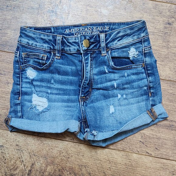 American Eagle Outfitters Pants - AMERICAN EAGLE Women's Super Stretch Hi-Rise Shortie - Size 0